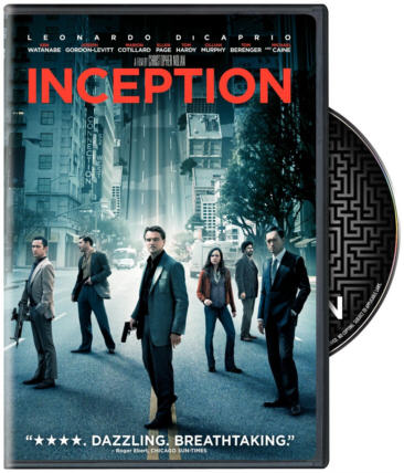 Inception DVD Blu-Ray Pack Leonardo DiCaprio Awesome Action thriller Sci Fi